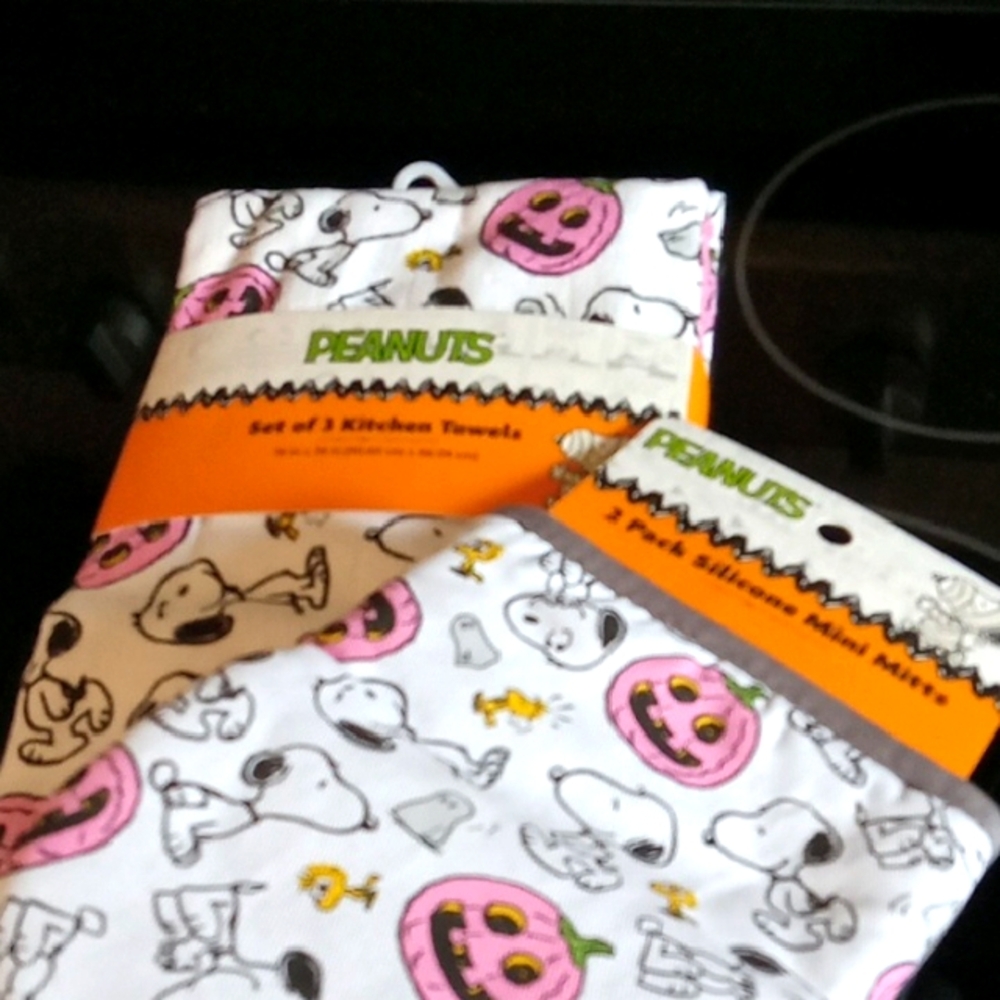 Peanuts Snoopy Halloween Towels and Mitts Set